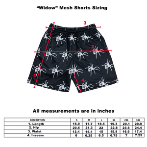 'Widow' Mesh Shorts - Black